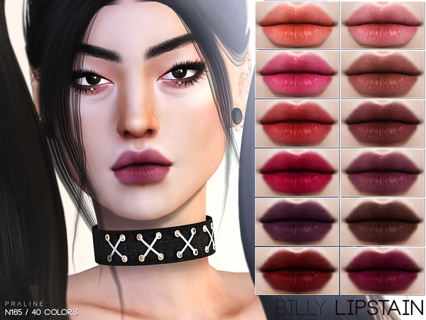 Sims 4 Billy Lipstain N165 by Pralinesims at TSR