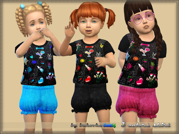 Sims 4 Shirt Girls by bukovka at TSR