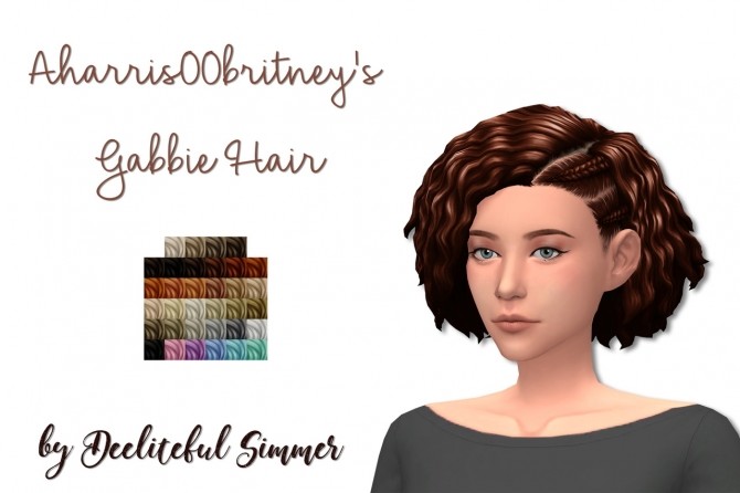 Sims 4 Aharris00britneys Gabbie hair retexture at Deeliteful Simmer