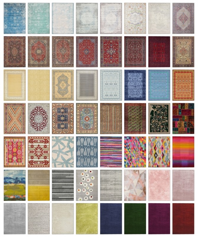 Sims 4 Lots and Lots of Extra Large Rugs at SimPlistic