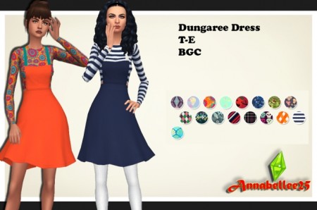 Dungaree Dress by Annabellee25 at SimsWorkshop