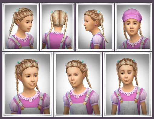 Sims 4 Braided Twintails for Girls at Birksches Sims Blog