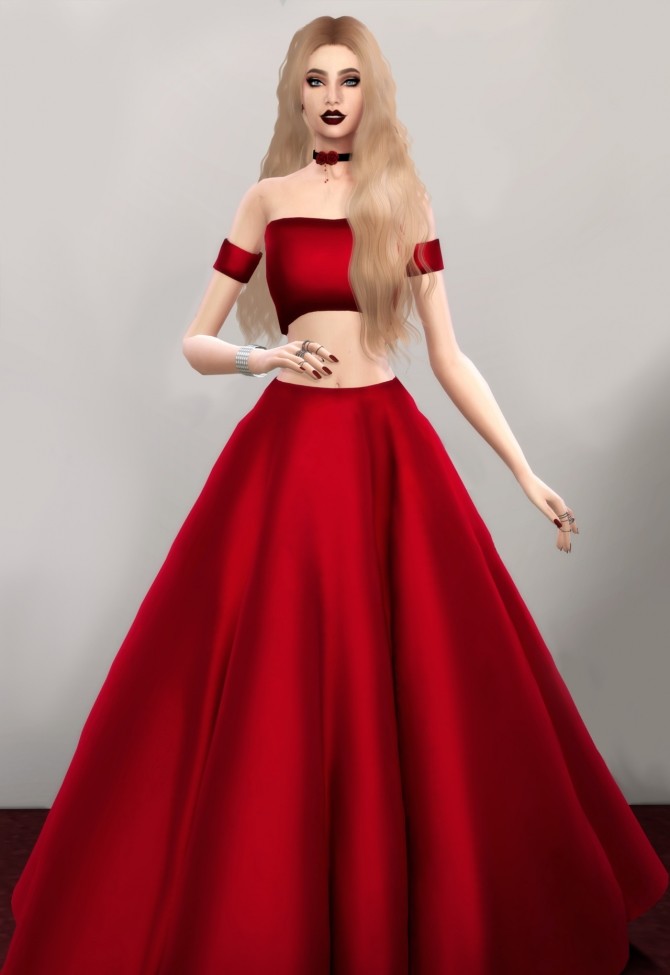 Sims 4 Dream Dress by Liseth Barquero at BlueRose Sims