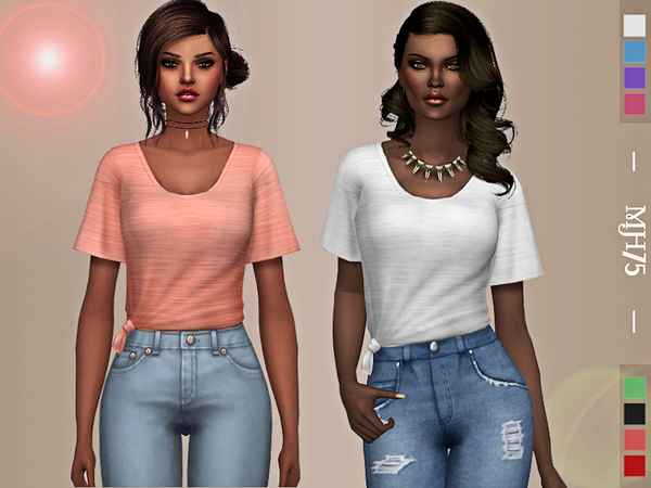 Sims 4 Farriah Tops by Margeh 75 at TSR