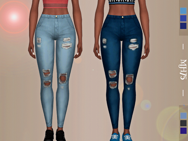Sims 4 Nevaeh Jeans by Margeh 75 at TSR