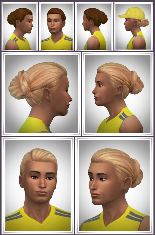 Sims 4 Gents HairBun at Birksches Sims Blog