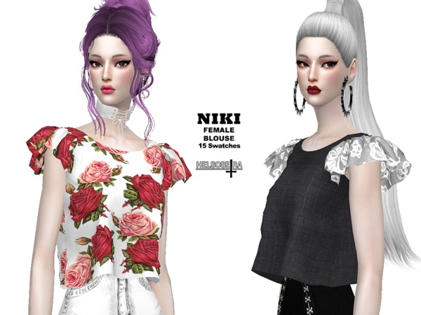 Sims 4 NIKI Female Blouse by Helsoseira at TSR