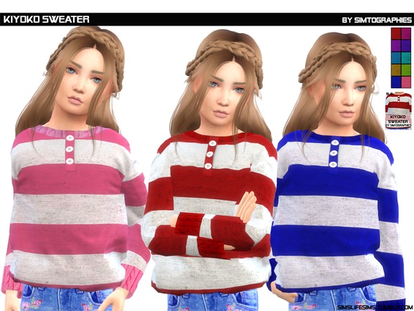 Sims 4 Kiyoko Sweater by simtographies at TSR