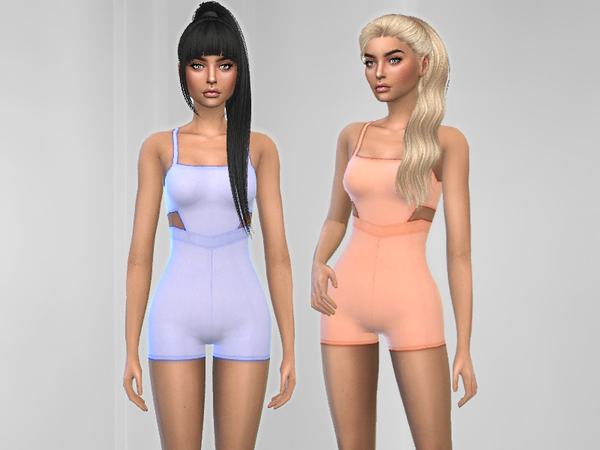 Sims 4 Form Fitting Romper by Puresim at TSR
