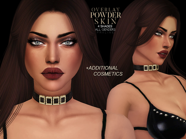 Sims 4 PS Powder Skin Overlay by Pralinesims at TSR