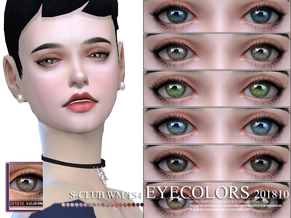 Sims 4 Eyecolors 201810 by S Club WM at TSR