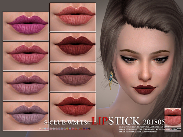 Sims 4 Lipstick 201805 by S Club WM at TSR