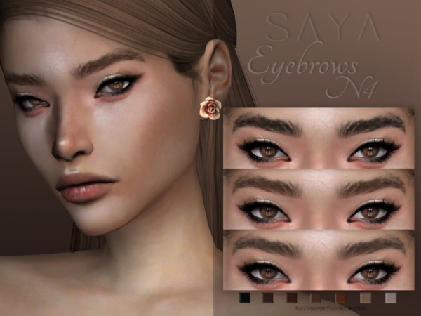 Sims 4 Eyebrows N4 by SayaSims at TSR