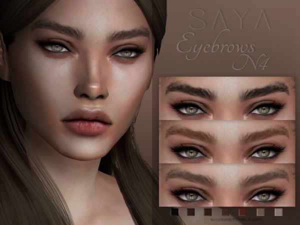 Sims 4 Eyebrows N4 by SayaSims at TSR