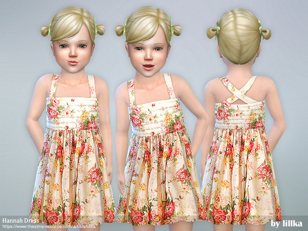 Sims 4 Hannah Dress by lillka at TSR