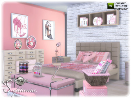 Septania bedroom by jomsims at TSR » Sims 4 Updates