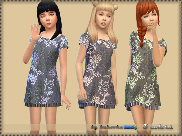 Sims 4 Dress & Branch by bukovka at TSR