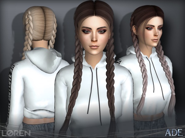 Sims 4 Loren hair by Ade Darma at TSR