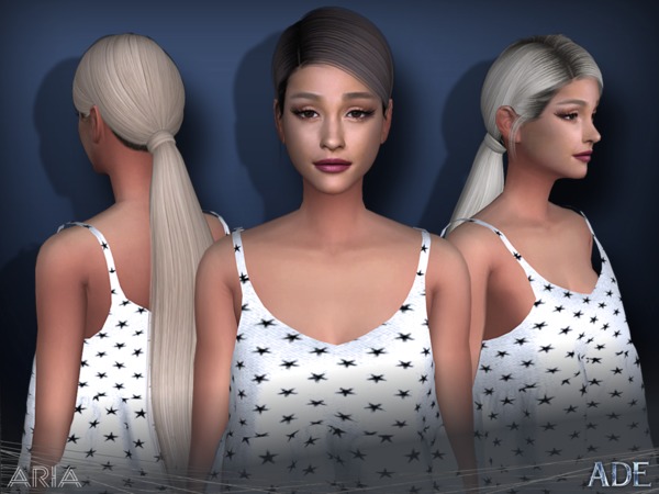 Sims 4 Aria hair by Ade Darma at TSR