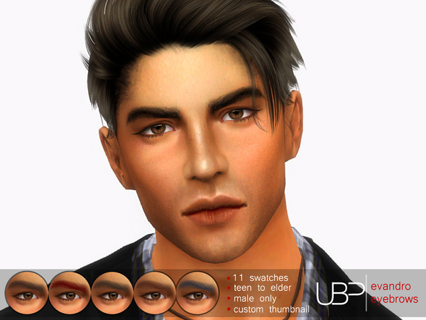 Sims 4 Evandro eyebrows by Urielbeaupre at TSR