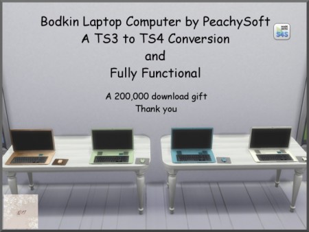Bodkin Laptop Computer TS3 to TS4 Conversion by augold44 at Mod The Sims