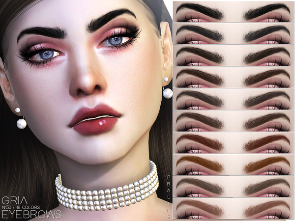 Sims 4 Gria Eyebrows N130 by Pralinesims at TSR