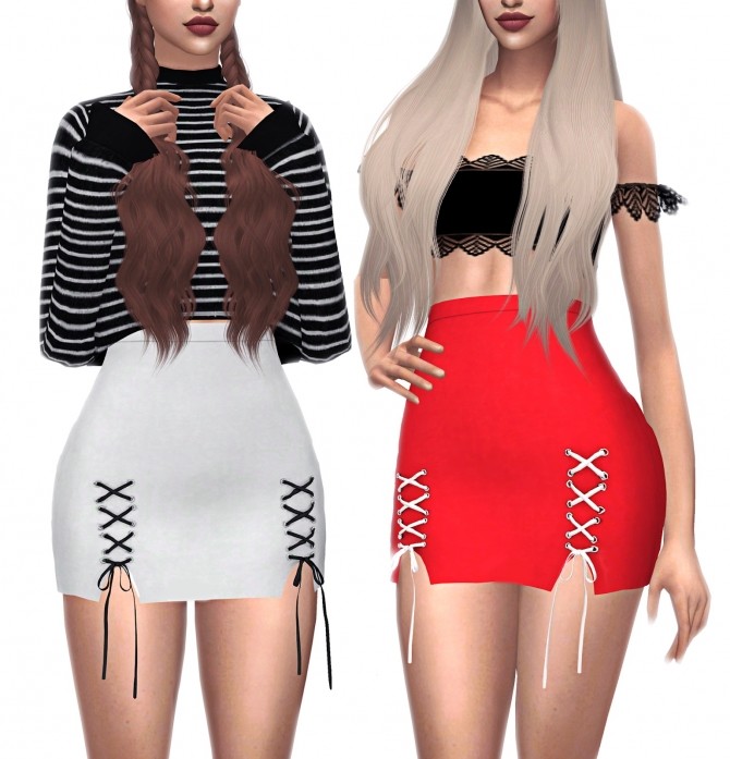 Sims 4 Lumy Lacey Skirt Recolor at FROST SIMS 4