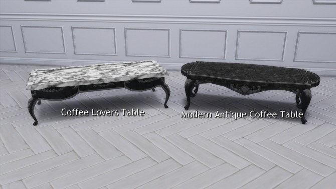 Sims 4 Dark Lux Coffee Tables from TS3 by TheJim07 at Mod The Sims