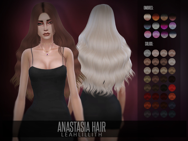 Sims 4 Anastasia Hair by Leah Lillith at TSR