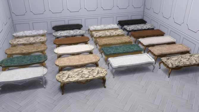Sims 4 Dark Lux Coffee Tables from TS3 by TheJim07 at Mod The Sims
