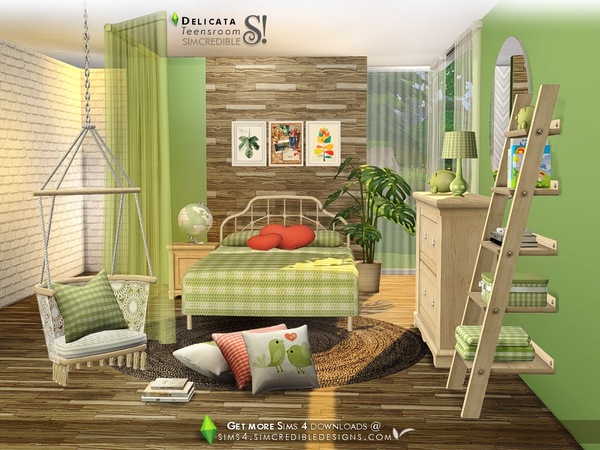 Delicata Teen Bedroom By Simcredible At Tsr Sims 4 Updates