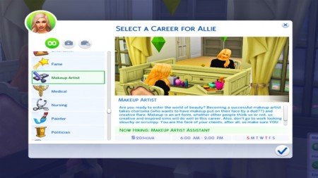 Makeup Artist Career 10 levels by KPC0528 at Mod The Sims » Sims 4 Updates