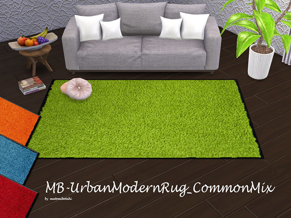 Sims 4 MB Urban Modern Rug CommonMix by matomibotaki at TSR
