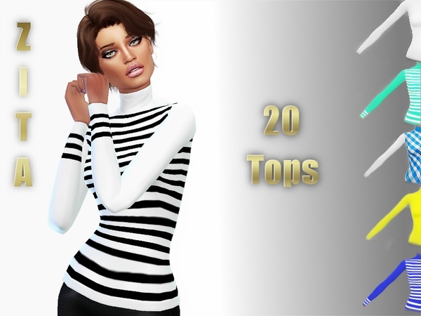 Sims 4 Fun T Tops by ZitaRossouw at TSR
