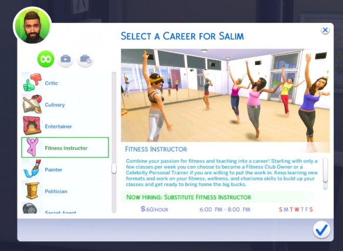model sims 4 career