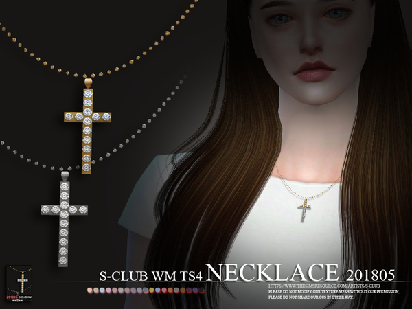 Sims 4 Necklace F 201805 by S Club WM at TSR