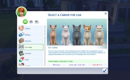 Cat Judge Career by Satira at Mod The Sims