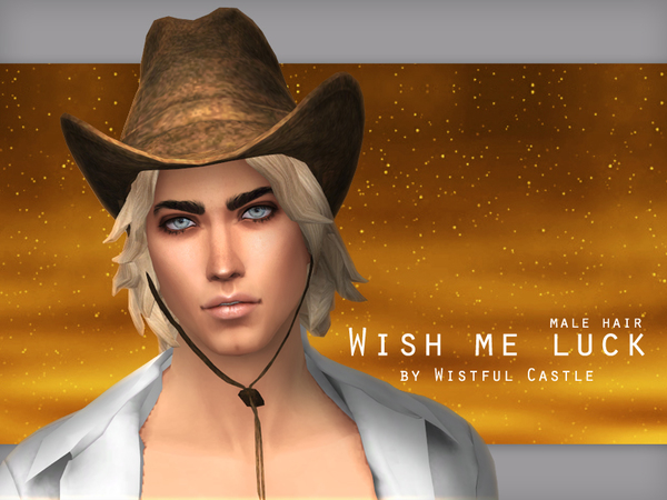 Sims 4 Wish me luck male hair by WistfulCastle at TSR
