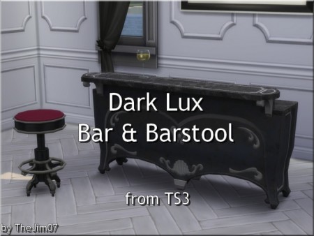 Dark Lux Bar & Barstool from TS3 by TheJim07 at Mod The Sims