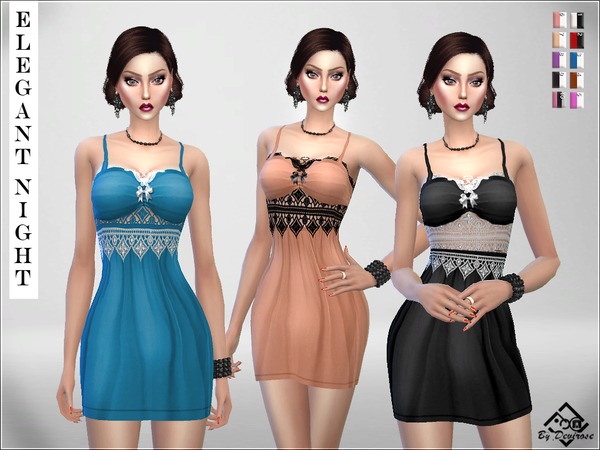 Sims 4 Elegant Nightgown by Devirose at TSR