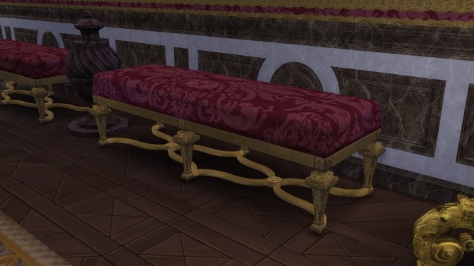 Sims 4 Carved and Gilded Beech Seat by TheJim07 at Mod The Sims