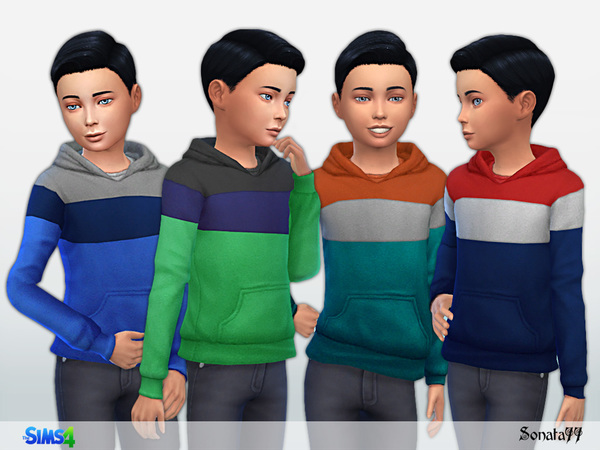 Sims 4 Hoodie for boys by Sonata77 at TSR