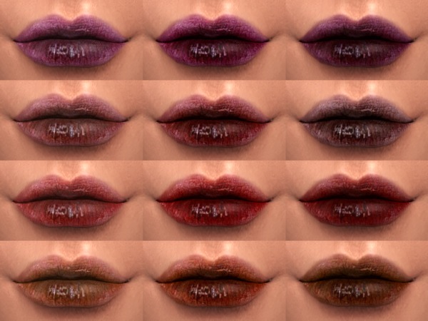 Sims 4 Caramel Lipstick N3 HQ by Alf si at TSR
