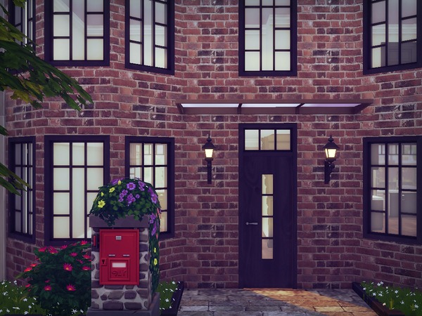 Sims 4 Modern Brick Townhouses by nelliechan6675 at TSR