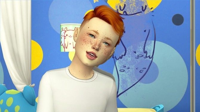 Sims 4 ANTO ATREUS HAIR KIDS AND TODDLER by Thiago Mitchell at REDHEADSIMS