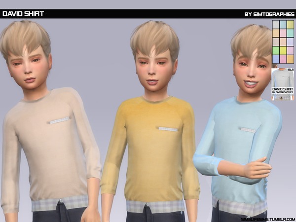 Sims 4 David Shirt by simtographies at TSR