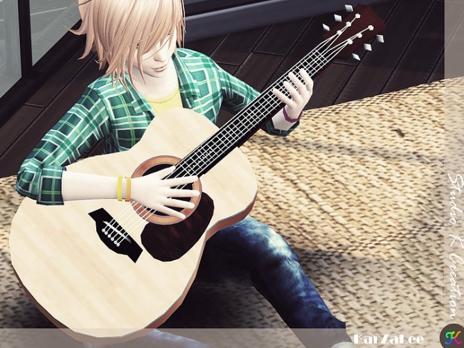 Sims 4 Basic handle guitar child version at Studio K Creation