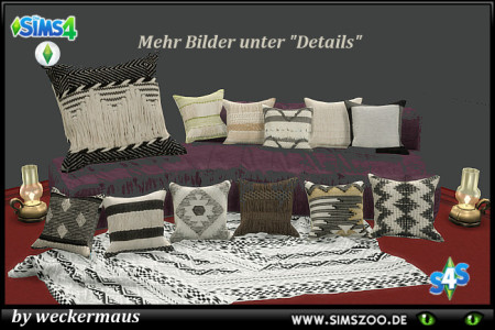 Trend Nomad Chic pillows by weckermaus at Blacky’s Sims Zoo