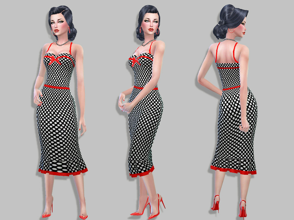 Sims 4 Gil retro dress by Simalicious at TSR