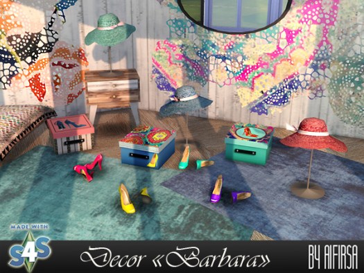 Sims 4 Decor for the bedroom Barbara at Aifirsa